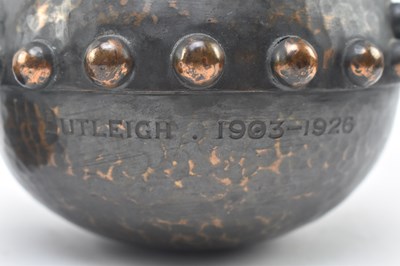 Lot 29 - J. GILLMORE - ARTS & CRAFTS HAMMERED COPPER BOWL