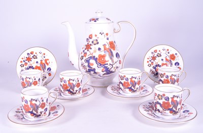 Lot 54a - AYNSLEY BIRD OF PARADISE BONE CHINA COFFEE SET