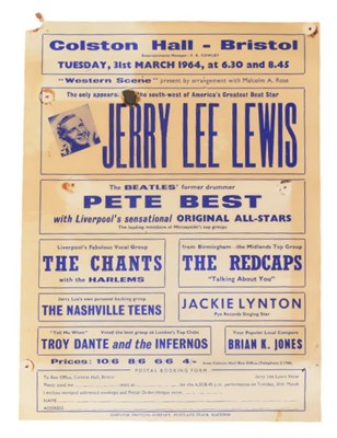 Lot 74 - BEATLES INTEREST - COLSTON HALL, BRISTOL - ORIGINAL 1964 HANDBILL / FLYER