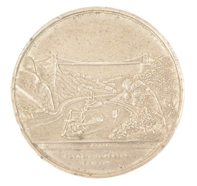 Lot 57 - BRISTOL SUSPENSION BRIDGE COMMEMORATIVE MEDALLION 1864