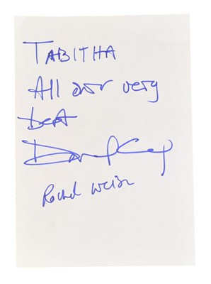 Lot 57 - DANIEL CRAIG & RACHEL WEISZ - AUTOGRAPHS ON PAPER