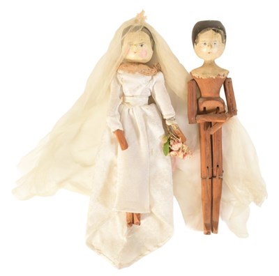 Lot 14 - DOLLS - X2 VICTORIAN GRODNERTAL PEG DOLLS