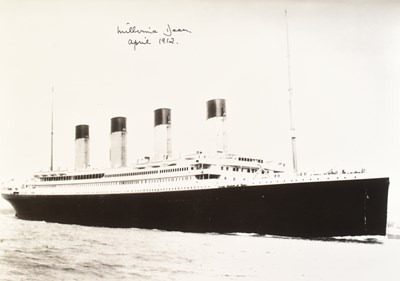 Lot 49 - RMS TITANIC - MILLVINA DEAN (YOUNGEST SURVIVOR) - SIGNED 8X12" PHOTOGRAPH