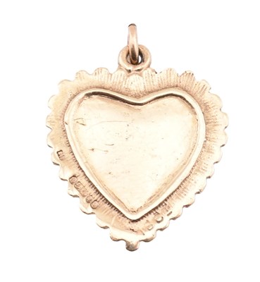 Lot 79 - HALLMARKED 9CT GOLD & PEARL HEART NECKLACE PENDANT