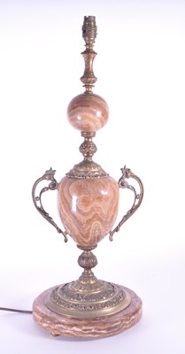 Lot 392 - EARLY 20TH CENTURY FRENCH MARBLE AND BRONZE TABLE LAMP