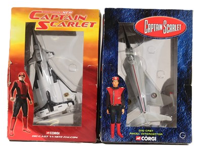 Lot 304 - DIECAST - X2 BOXED CORGI CAPTAIN SCARLET DIECAST MODELS