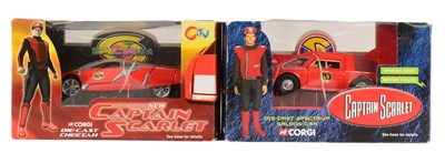 Lot 149 - DIECAST - X2 BOXED CORGI CAPTAIN SCARLET DIECAST MODELS