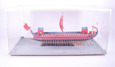 Lot 394 - LATE 20TH CENTURY ROMAN EMPIRE TRIREME SHIP
