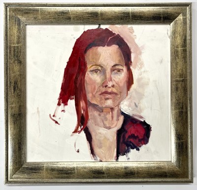 Lot 4 - ROBIN SYMES (1939-2023) - UNTITLED PORTRAIT OF LADY WITH RED HAIR
