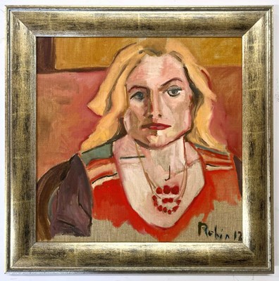 Lot 9 - ROBIN SYMES (1939-2023) - PORTRAIT OF LADY WITH A NECKLACE - 2012