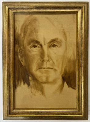 Lot 32 - ROBIN SYMES (1939-2023) - UNTITLED PORTRAIT OF ELDER MAN IN SEPIA