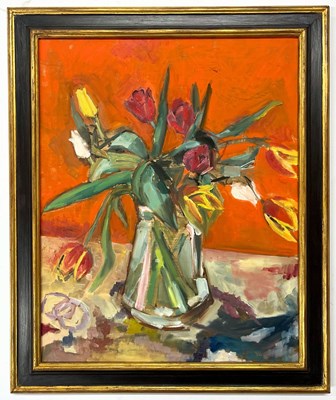 Lot 39 - ROBIN SYMES (1939-2023) - UNTITLED STILL LIFE WITH TULIPS