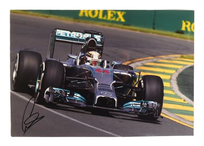 Lot 41 - FORMULA ONE - LEWIS HAMILTON - AUTOGRAPHED 8X12" COLOUR PHOTOGRAPH