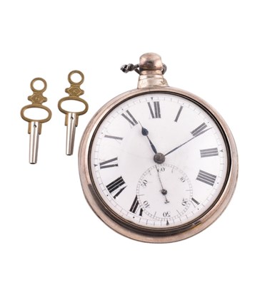 Lot 276 - GEORGE III HALLMARKED SILVER BRECON POCKET WATCH CASED 1816