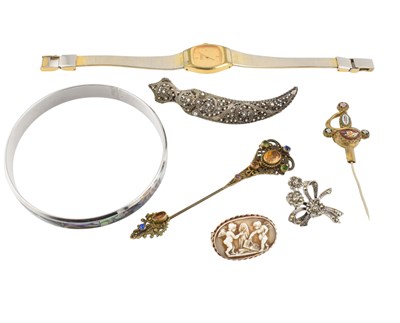 Lot 312 - COLLECTION OF VINTAGE JEWELLERY & WATCH