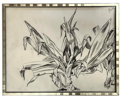Lot 71 - ROBIN SYMES (1939-2023) - UNTITLED STILL LIFE OF HOUSE PLANT