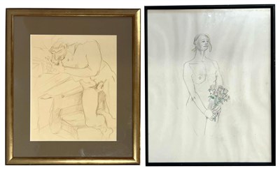 Lot 81 - ROBIN SYMES (1939-2023) - UNTITLED TWO NUDE PORTRAITS