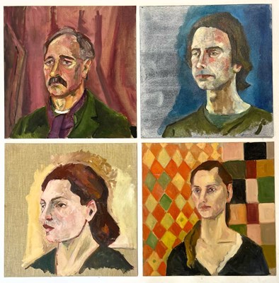 Lot 96 - ROBIN SYMES (1939-2023) - FOUR UNTITLED PORTRAIT STUDIES