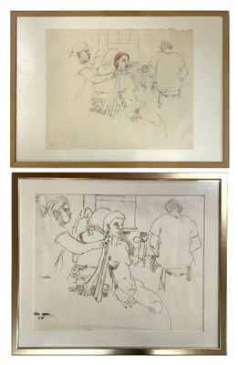 Lot 75 - ROBIN SYMES (1939-2023) - TWO UNTITLED COLOUR ETCHINGS FROM 2008