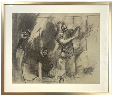 Lot 79 - ROBIN SYMES (1939-2023) - UNTITLED MASKED MALE SITTERS STUDY