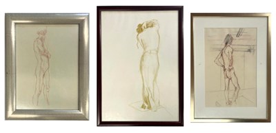 Lot 88 - ROBIN SYMES (1939-2023) - THREE UNTITLED NUDE STUDIES OF FIGURES