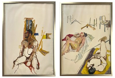 Lot 78 - ROBIN SYMES (1939-2023) - TWO UNTITLED LIFE DRAWING STUDIES