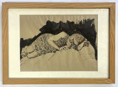 Lot 55 - ROBIN SYMES (1939-2023) - UNTITLED PORTRAIT OF LADY SLEEPING
