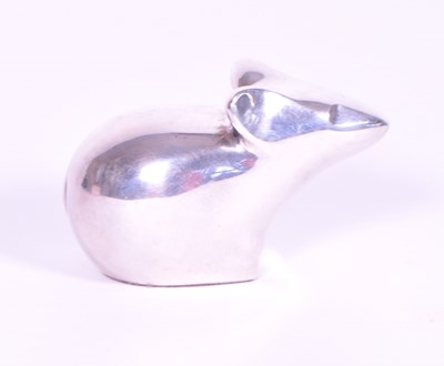 Lot 201 - DANSK - LATE 20TH CENTURY SILVER PLATED MOUSE PAPERWEIGHT