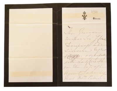 Lot 149 - QUEEN VICTORIA (1819-1901) - LETTER IN HER HAND