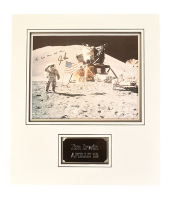 Lot 122 - SPACE EXPLORATION - JAMES B. IRWIN - APOLLO 15 - SIGNED 8X10" PHOTOGRAPH