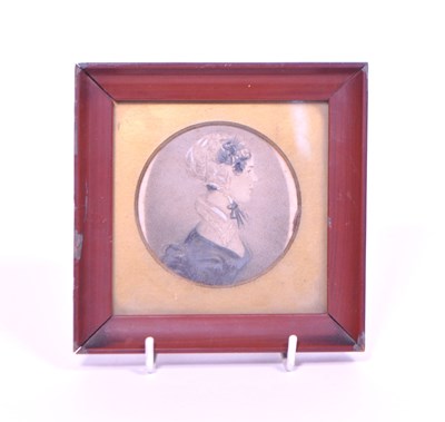 Lot 207 - 19TH CENTURY REGENCY PENCIL AND PAINT PORTRAIT OF A LADY