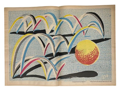 Lot 89 - AFTER DAVID HOCKNEY (B. 1937) - A BOUNCE FOR BRADFORD, 1987