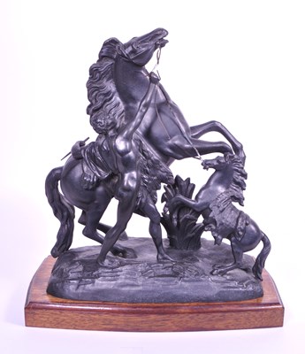 Lot 218 - MANNER OF COUSTOU - 20TH CENTURY BRONZE MARLEY HORSE