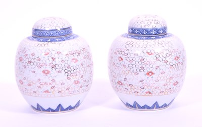Lot 16 - TWO 19TH CENTURY CHINESE PORCELAIN GINGER JARS