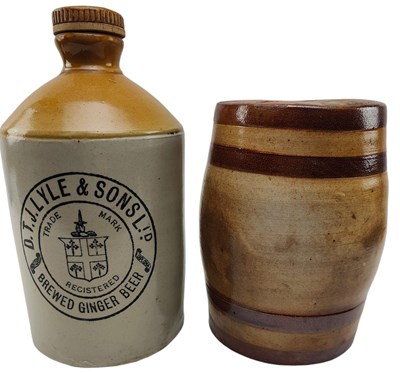Lot 142 - TWO VICTORIAN / EDWARDIAN STONEWARE PUB BARRELS