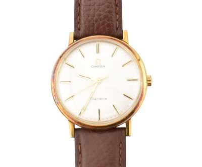 Lot 382 - 1960S OMEGA YELLOW METAL GENTLEMANS WRISTWATCH