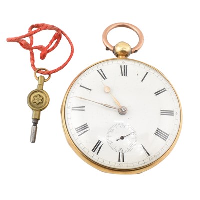 Lot 13 - EDWARDIAN 18CT GOLD HALLMARKED OPEN FACED POCKET WATCH