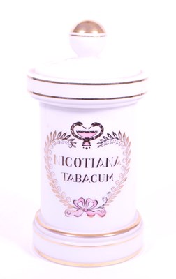 Lot 25 - 19TH CENTURY VICTORIAN APOTHECARY PHARMACY TOBACCO LIDDED GLASS JAR