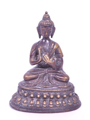 Lot 233 - 20TH CENTURY BRASS TIBETAN BUDDHA FIGURE SCULPTURE