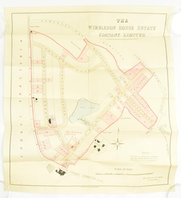 Lot 123 - C1880 THE WIMBLEDON HOUSE ESTATE COMPANY LIMITED EARLY PLAN WITH LAWN TENNIS CLUB