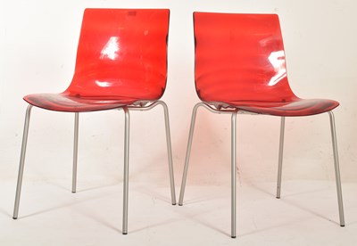 Lot 249 - CALLIGARIS - PAIR OF L'EAU STACKING DINING CHAIRS