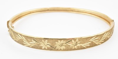 Lot 242 - HALLMARKED 9CT GOLD BANGLE