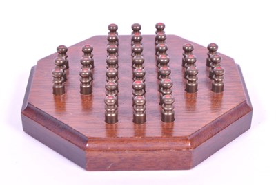 Lot 237 - EARLY 20TH CENTURY BRASS PEG SOLITAIRE
