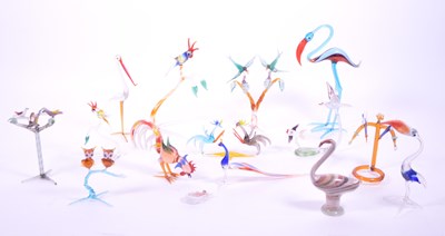 Lot 42 - COLLECTION OF 20TH CENTURY MURANO STYLE STUDIO GLASS BIRDS