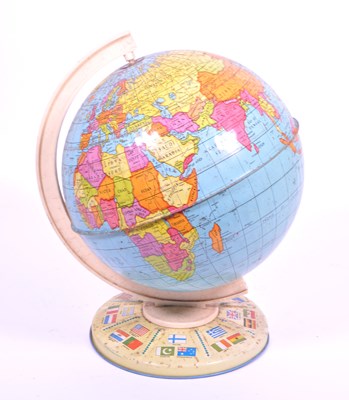 Lot 240 - 1960S LATE 20TH CENTURY VIBRANT TABLE TOP TIN CHILDS CLASSROOM GLOBE