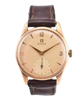 Lot 196 - 1950S 9CT GOLD OMEGA WRISTWATCH