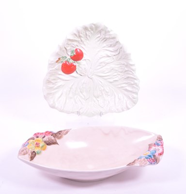 Lot 57 - CLARICE CLIFF & CARLTON WARE - TWO EARLY 20TH CENTURY CERAMIC DISHES