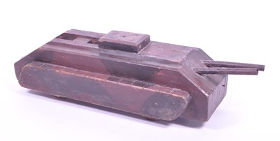 Lot 269 - 20TH CENTURY WOODEN CONSTRUCTED TANK FIGURE