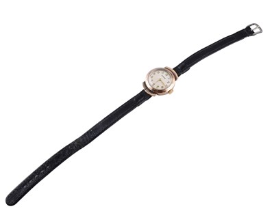 Lot 236 - HALLMARKED 9CT GOLD CASED AUDAX WRISTWATCH