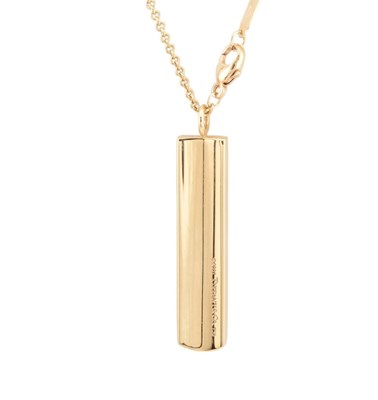 Lot 85 - TIFFANY & CO 18CT GOLD INGOT PENDANT NECKLACE